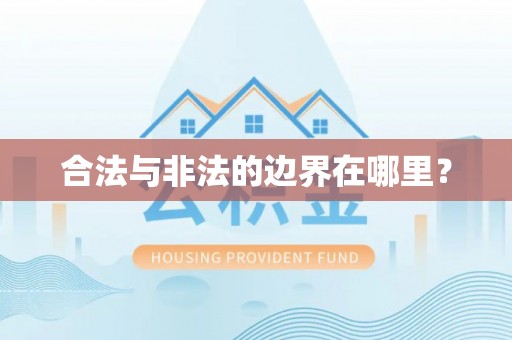 金州新区合法与非法的边界在哪里？