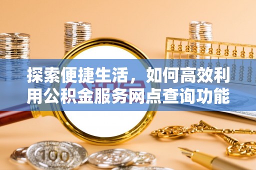 金州新区探索便捷生活，如何高效利用公积金服务网点查询功能