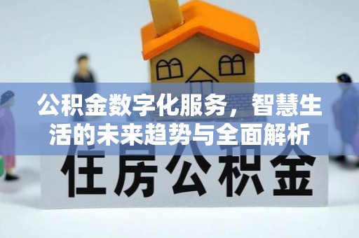 金州新区公积金数字化服务，智慧生活的未来趋势与全面解析