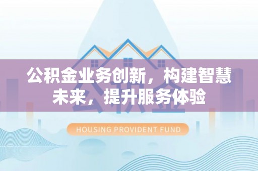 金州新区公积金业务创新，构建智慧未来，提升服务体验