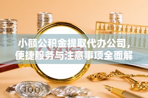 金州新区小额公积金提取代办公司，便捷服务与注意事项全面解析