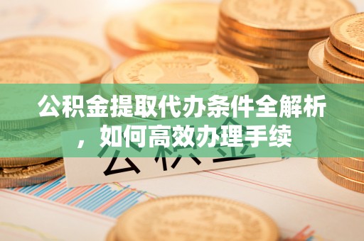 金州新区公积金提取代办条件全解析，如何高效办理手续