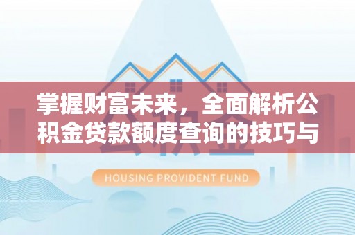 金州新区掌握财富未来，全面解析公积金贷款额度查询的技巧与策略