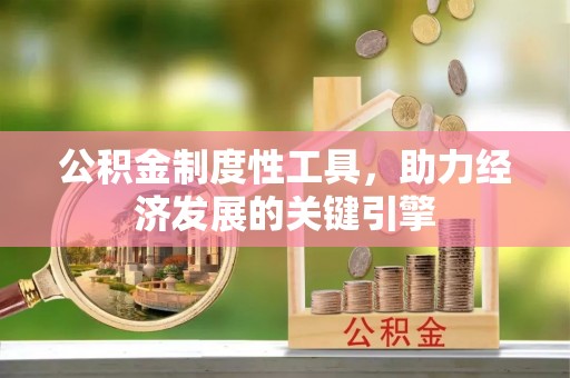 金州新区公积金制度性工具，助力经济发展的关键引擎