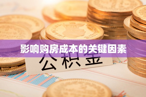金州新区影响购房成本的关键因素