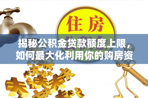 金州新区揭秘公积金贷款额度上限，如何最大化利用你的购房资金？