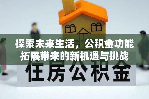 金州新区探索未来生活，公积金功能拓展带来的新机遇与挑战