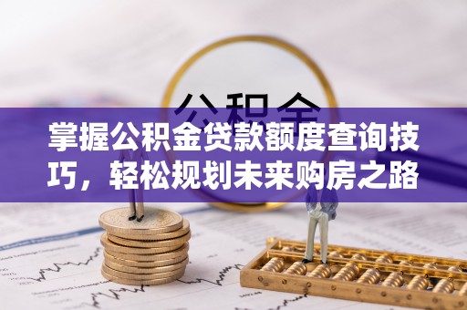 金州新区掌握公积金贷款额度查询技巧，轻松规划未来购房之路