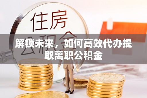 金州新区解锁未来，如何高效代办提取离职公积金