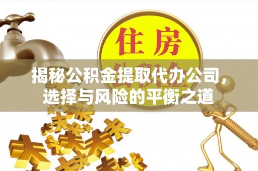 金州新区揭秘公积金提取代办公司，选择与风险的平衡之道