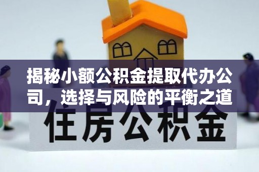 金州新区揭秘小额公积金提取代办公司，选择与风险的平衡之道