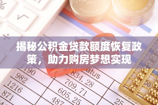 金州新区揭秘公积金贷款额度恢复政策，助力购房梦想实现