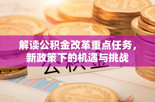 金州新区解读公积金改革重点任务，新政策下的机遇与挑战