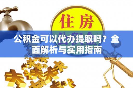 金州新区公积金可以代办提取吗？全面解析与实用指南