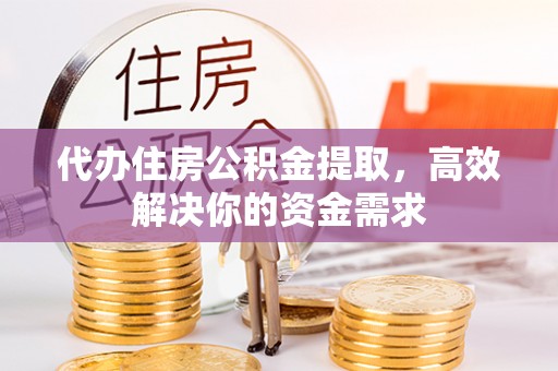 金州新区代办住房公积金提取，高效解决你的资金需求