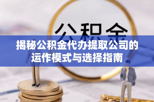 金州新区揭秘公积金代办提取公司的运作模式与选择指南