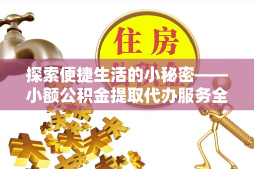 金州新区探索便捷生活的小秘密——小额公积金提取代办服务全解析