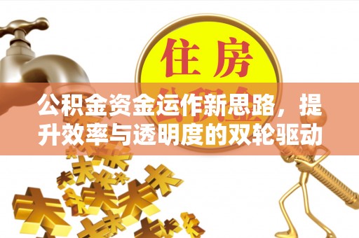 金州新区公积金资金运作新思路，提升效率与透明度的双轮驱动