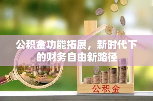 金州新区公积金功能拓展，新时代下的财务自由新路径