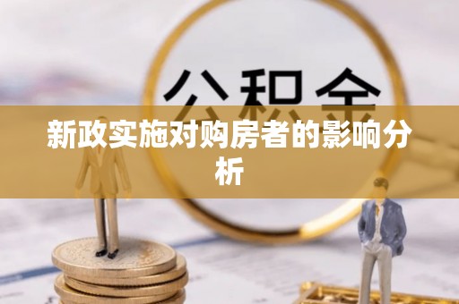 金州新区新政实施对购房者的影响分析