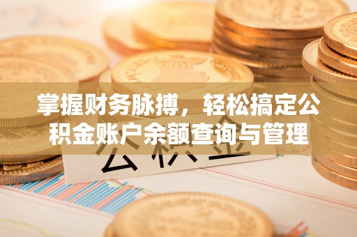 金州新区掌握财务脉搏，轻松搞定公积金账户余额查询与管理