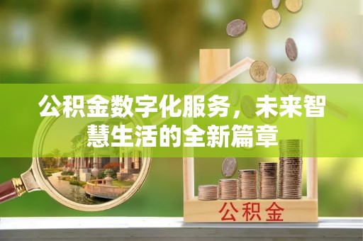 金州新区公积金数字化服务，未来智慧生活的全新篇章