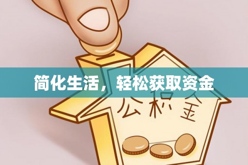 金州新区简化生活，轻松获取资金