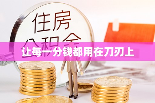 金州新区让每一分钱都用在刀刃上