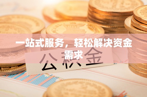 金州新区一站式服务，轻松解决资金需求